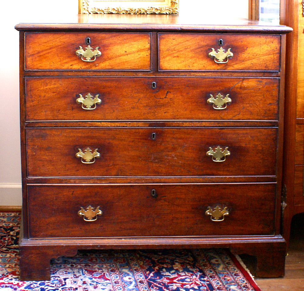 49 Mahogany English Chippendale Chest Ca. 1800